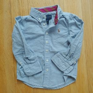 Ralph Lauren 2T blue button down shirt